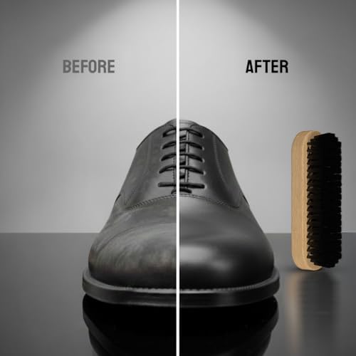 Image of Sneakare Leather Shoe Care Brush with Natural Wood Handle & Nylon Bristles