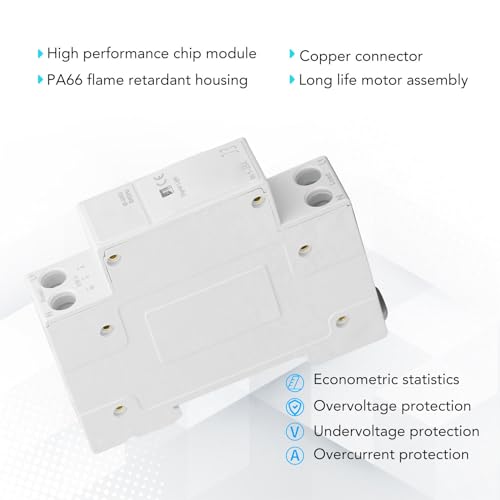 Disjoncteur télécommandé Zigbee 25A rail DIN interrupteur de surveillance électrique AC 90-300V - 3