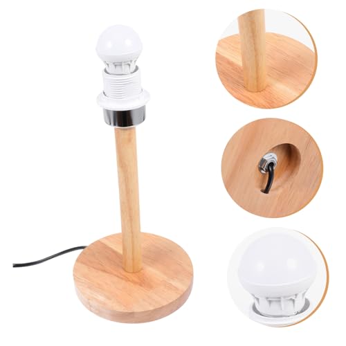 Socle de Lampe en Bois E27 Élégant Accessoire Finition Premium