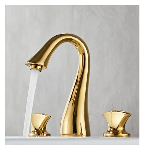 Grifo de tres vías para lavabo que evita salpicaduras con caño móvil 2
