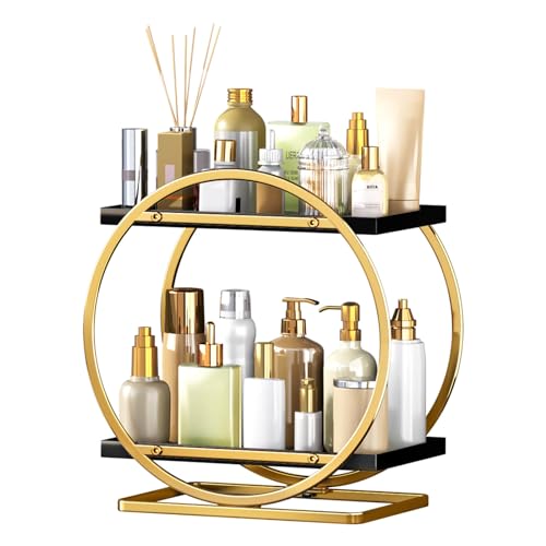 YIWANFW Makeup Organizer Vanity Black Gold Perfume Organizer for Dresser - image 8