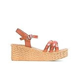 sandalias planas de mujer porronet con tiras metalizadas multicolor  PORRONET - Sandalia cuña Cuero - Cuero para: Mujer Color: Cuero Talla: 36
