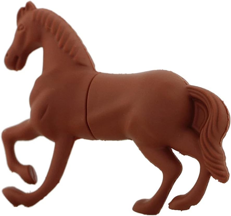 64GB Horse Shape USB Flash Drives Memory Stick USB 2.0 Flash Drive Thumb Drive USB Drives USB Flash Disk (Brown)