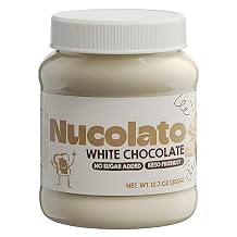 NUCOLATO | White Chocolate Spread | 12.3 oz - 350 g | Keto Friendly - No Sugar Added | Best Low Carb Dessert - Food Snacks | Perfect Topping for Cake, Bananas, Cookies, Pancakes - No Butter