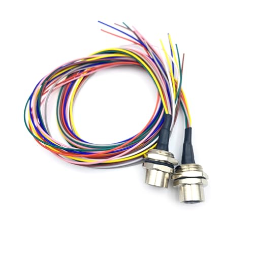 Conector hembra M12 8 pines IP67 cable 0.5 m miniatura 2