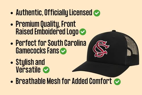 Gorra deportiva South Carolina ajuste snapback negra miniatura 5