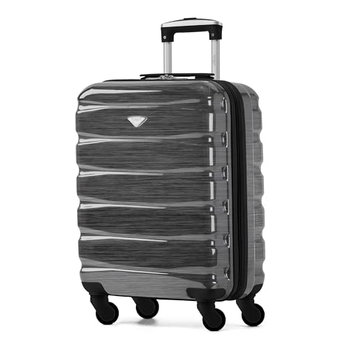 Flight Knight Cabin Suitcase 55x40x20 Ryanair Priority, EasyJet, Jet2 Lightweight Small Durable 4-Wheel Cabin Case, Carry-On for Over 60 Airlines, Hard Shell, 10kg Hand Luggage Bag (55 x 40 x 20 cm)