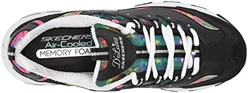 Skechers Women's D'Lites-Galaxy Fantasy Sneaker, BKMT, 9 | Image 4