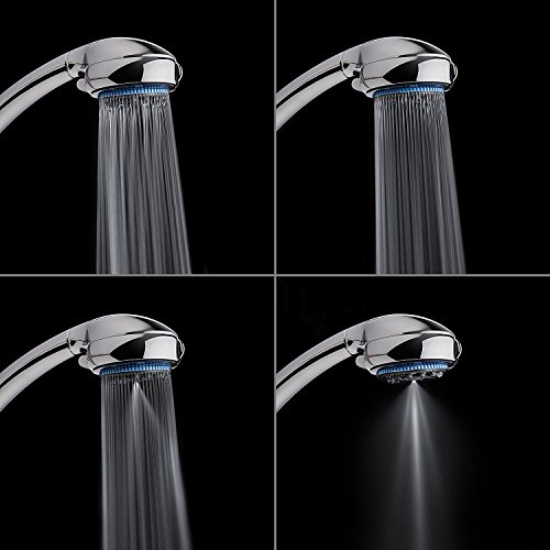 Coby 8 Function Luxury Handheld Shower Head with Hose, Massage