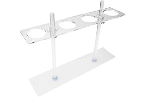 Funnel Stand with Height-Adjustable 4 Holes Organic Glass Support for Laboratory Experiments