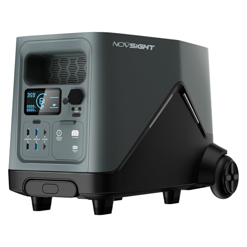 NOVSIGHT 2160Wh Portable Power Station, 120V Lifepo4 Battery Backup with Expandable Capacity, Fast Charging Solar Generator for Home Backup, Power Outage, RVs Camping, Emergencies