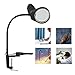 Produktbild Clip-On Lupenleuchte mit 48 LED 3X / 5X / 8X / 10X High-Definition-Glasoptik Helligkeit für Lesearbeiten einstellbar Wartung,Black,5X