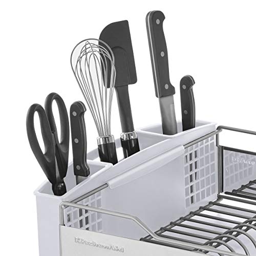 Image of Kitchenaid Stainless Steel Full Dishrack, Size, Satin White