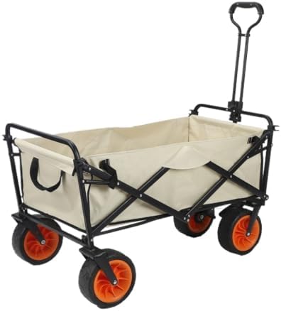 卓上折りたたみ収納トロリー付きポータブルビーチカート。アウトドア釣り、ピクニック、キャンプに最適。軽量で持ち運びが簡単。家族での冒険