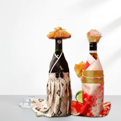 Fundas japonesas tipo kimono para botellas: dale un toque oriental a tus cenas con amigos 3