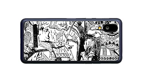 ClearView(クリアビュー) シャープ BASIO active用 背面 保護 フィルム 名画プリント ジョン・テニエル ( John Tenniel) 王様と女王様