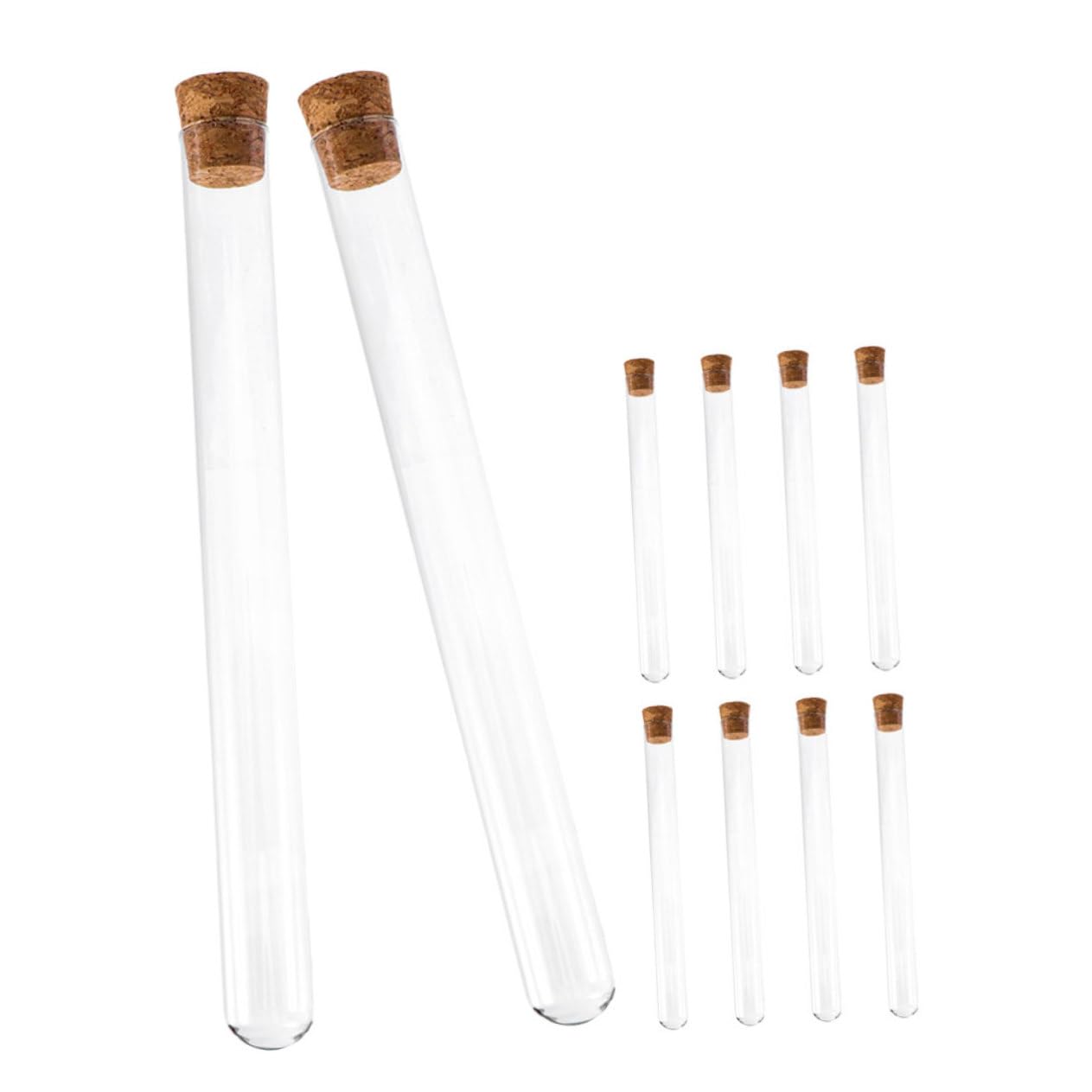 CHILDWEET 10pcs Glass Test Tube Plant Propagation Container Storage Tubes for Plant Powder Clear Test Tube Candy Storage Bottle Sample Testing Tube Wedding Favors Test Tubes