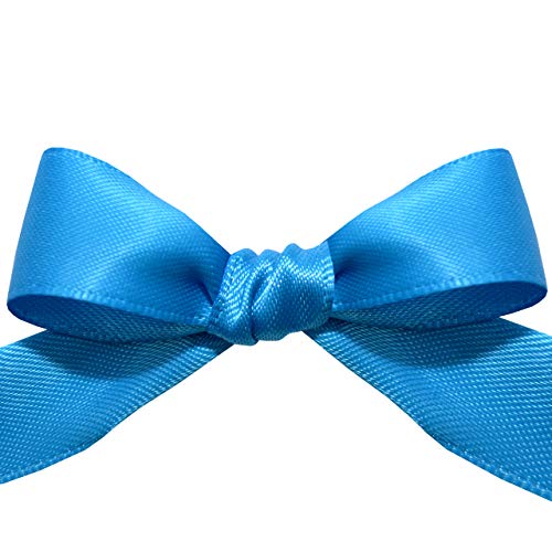 Image of Morex Ribbon 08816 /50-327 Double Face Satin Ribbon, 3 /8 inchx 50 Yd, Aegean Blue