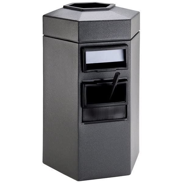 Vista 12 de Contenedor de compost, contenedor de basura rectangular negro de 40 galones con 2 dispensadores de toallas de papel, 2 espátulas y 2 estaciones
