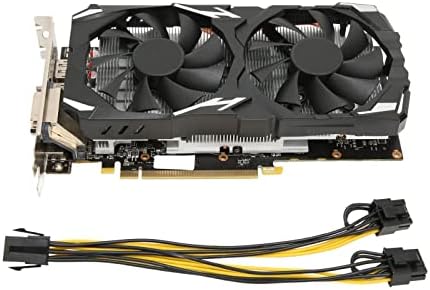 Topiky Scheda Grafica RX 580, Scheda Grafica GDDR5 da 8 GB Computer PC Gaming Scheda Grafica Video 256 Bit 16 PCI Express 3.0 2 Ventole di Raffreddamento, con DisplayPort HDMI DVI