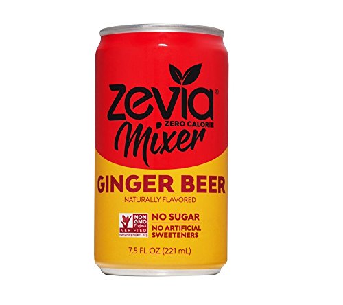 Zevia Ginger Beer, 7.5oz (Pack of 12) Zero Calories or Sugar, Naturally Sweetened
