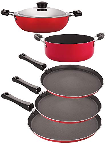 Nirlon Non-Stick Aluminium Odor Free 5 Piece Chemical Free Cookware Utensil Combo Gift Set Offer at Rs. 2562