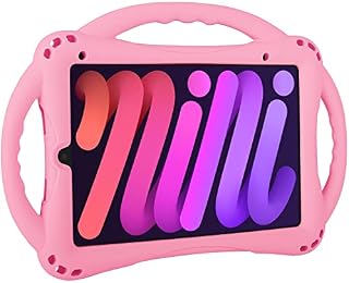 TopEsct Kids Case for iPad Mini 6th Generation Case Heavy Duty Shockproof Cover Childproof Protective kids Cover with Three Handle Stand for 8.3 inch iPad Mini 6 (Pink)