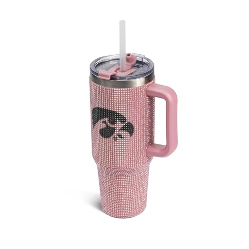 Image of The Memory Company Officially Licensed NCAA - University of Iowa 40oz Pink Bling Game Day Tumbler