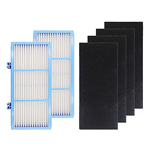 2 HEPA Filters + 4 Carbon Booster Filters Compatible with Holmes AER1 HEPA Type Total Air Filter,HAPF30AT for Purifier HAP242-NUC