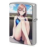 ジッポライター 外側ケース 水着 生足 肩出し とある科学の超電磁砲 御坂美琴 Zippo兼用カバー 防錆 耐摩耗性 金属製 全面保護ケース 衝撃吸収 指紋防止 交換可能 オイル ライターケース 防風防汚 両面プリント 喫煙アクセサリー プレゼント ギフト父の日贈り物 男女兼用 （ライターなし）