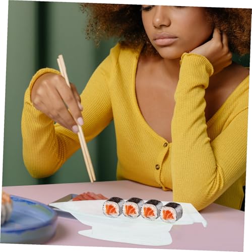 Plato para sushi en forma de barco acrílico 39x19x5 cm miniatura 6