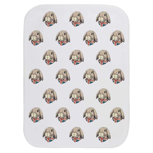 Azeeda 'Lop Eared Bunny' Baby Burp/Wash Cloth (BC00028914)