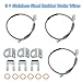 89715 Front/Rear Extended Brake Lines Replacement for Jeep Wrangler TJ YJ 1987-2006 ，For Cherokee XJ 1984-2001, Stainless Brake Line 4-6
