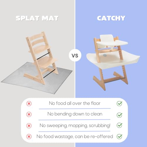 catchy - food catcher - compatible with stokke tripp trapp high chair  11 other high chairs - highchair sold separately - baby amp toddler food amp mess catcher - under high chair accessory