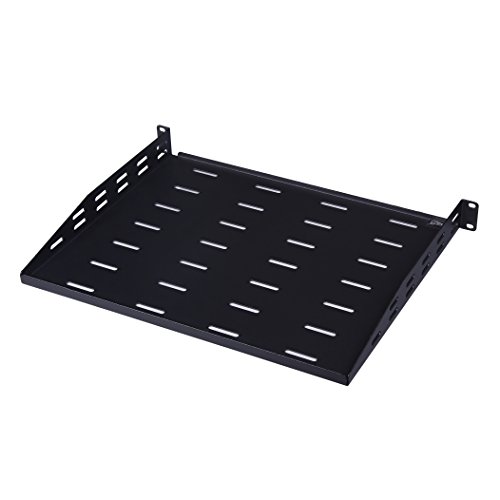 Rosewill 1U Universal Vented Rack Mount Server Shelf for 19 Inch Server Racks / Cantilever Server Cabinet Shelves 14 Inch 355mm Deep Black (RSA-1USHF002)