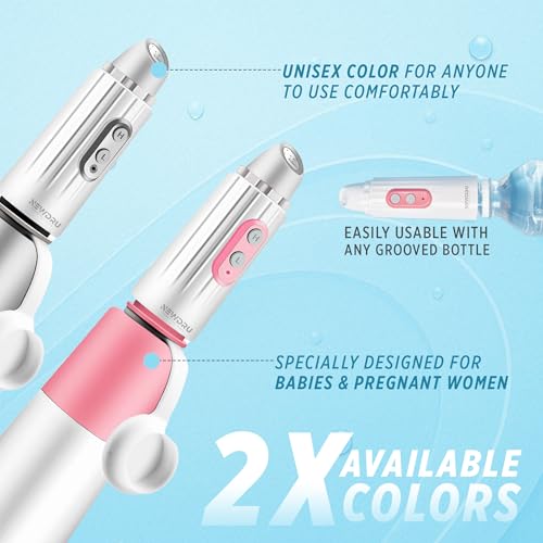 Image of NEWDRU Portable Jet Spray - USB Rechargeable Electric Travel Bidet with 270ml Bottle, Hygiene Sprayer for Men, Women, Baby & Postpartum | Compact, Adjustable, IPX7 Waterproof, CleanStream Pro (Pink)
