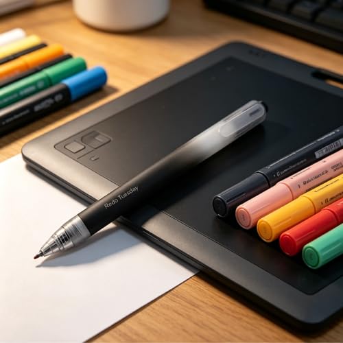 Bolígrafos retráctiles de gel Fengtaiyuan, 0.5mm, tinta negra, pack de 18 miniatura 5