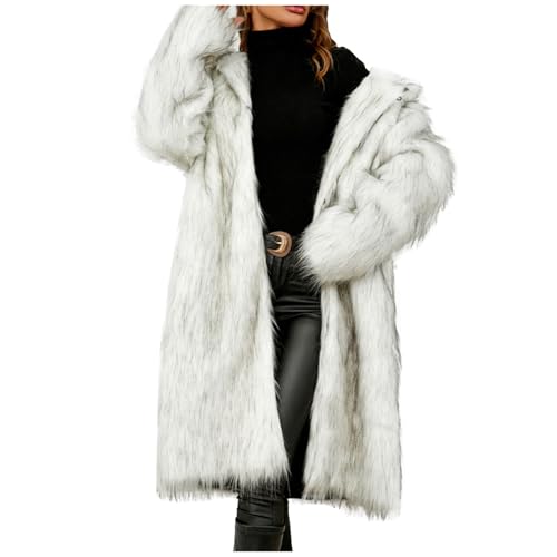 Manteau long femme hiver doublé et chaud avec grand col revers élégant