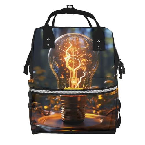 Sac à dos à langer avec ampoule intégrée et volume de rangement XL