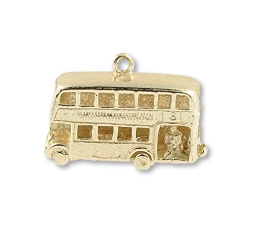 Preisvergleich Produktbild Charm-Anhänger Doppeldecker-Bus, Sterlingsilber, 18 x 10 mm