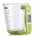 Cyfrowe pomiarowe pomiarowe Kubki Kuchenne Wagi kuchenne, Elektroniczne Wagi Digital z wyświetlaczem LCD Miernik temperatury,Green