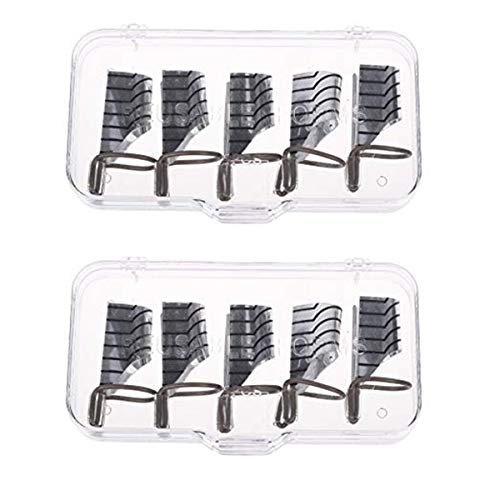 D-Worthy 10PCS Reusable Nail Art Forms Acrylic Nail/UV GEL Nail Extension Tips Aluminum Form Guide Protector Tool