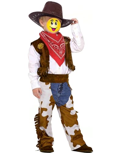 Disfraz cowboy infantil para niños marrón miniatura 3