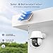 VISION WELL Solar Überwachungskamera Außen WLAN 2K, 360° Schwenkbar, KI Menschenerkennung, Farbnachtsicht, Spotlight & Sirene, Zwei-Wege-Audio, Batteriebetrieben, IP65 Wasserdicht, SD/Cloud Speicher