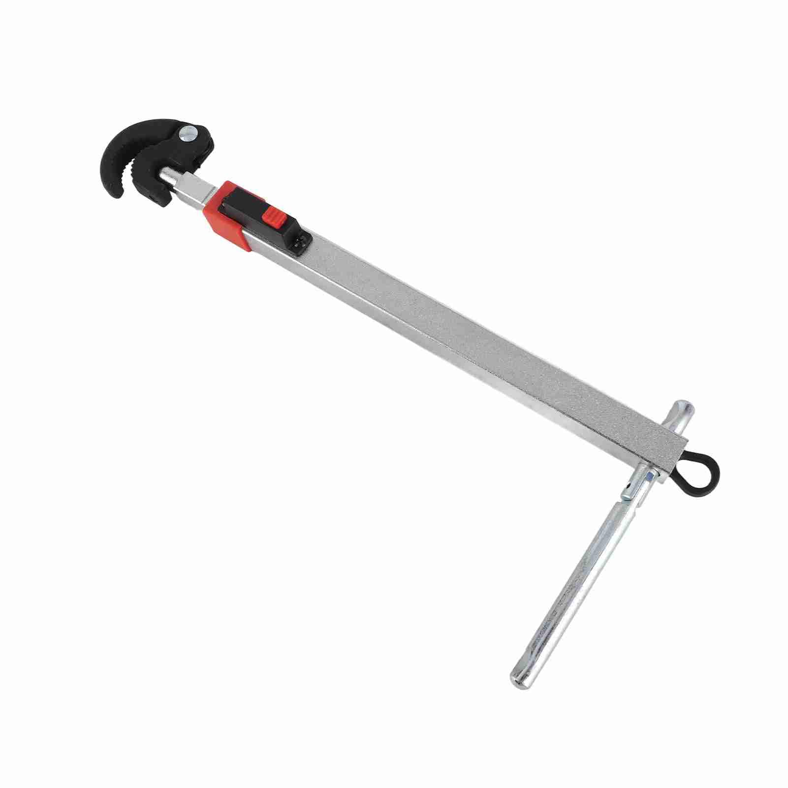 Llave para lavabo, llave para lavabo, herramienta extensible para instalación de grifos, cabezal de 180°, para espacios reducidos con mordaza de resorte, acero con alto contenido de carbono, llaves