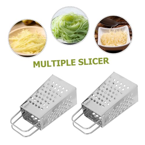 Rallador manual mini de acero inoxidable SHOWERORO 2 piezas miniatura 3