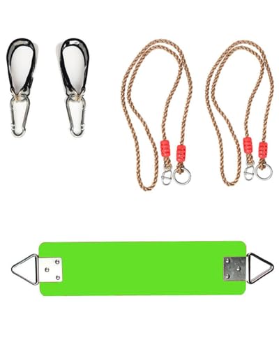 Swing Seat Children's Swing Seat, Stainless Steel With EVA Padding, 61 X 15 Cm(Fruit green With rope)