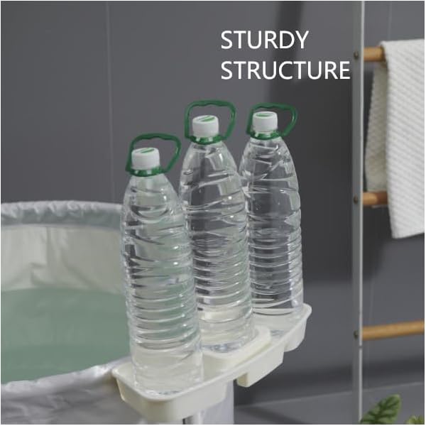 Mobile stabile klappbare Eisbadewanne 70x65cm, mit einem Schritt einfach klappbar, klappbare große Herren-Eiskübelwanne für Eisbadedusche minimalistisches Design (weiß) – Bild 4