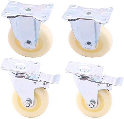 Roulettes M12 en caoutchouc double roulement silencieux MU pour meuble et chariot