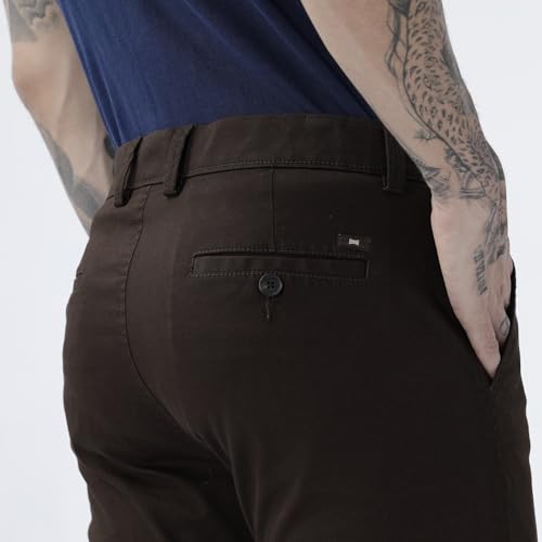 Image of BASICS Premium Cotton Stretch Formal Trousers for Men | Office Pants